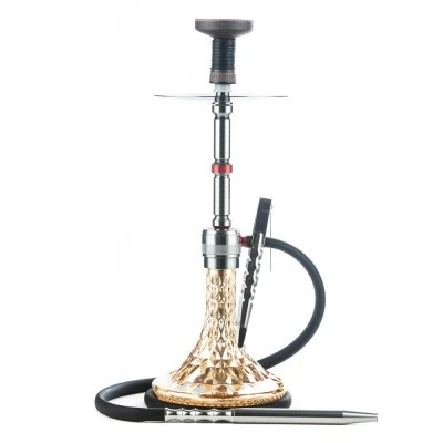 Hookah 7 Star AM 613 red silver (mini) gold sausage