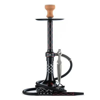 Hookah 7 Star 0210 S black with a red pattern (mini)