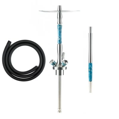 Mine Union Hookah Fibonacci Stabilized Wood (blue)